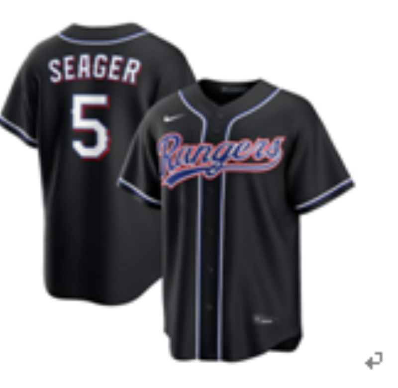 Men Texas Rangers #5 Seager black Nike 2026 MLB Jersey 0528001